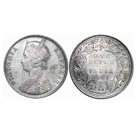 Victoria Empress, Silver, Rupee, 1901, Bombay Mint, C2(ii)/I, 'B' incused. F. Prid Unliste