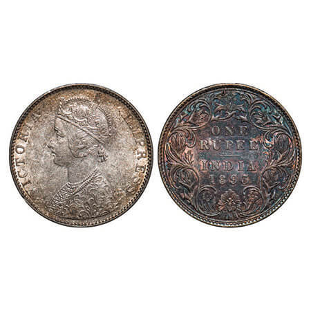 Victoria Empress, Silver, Rupee, 1893, Bombay Mint, C2/I(ii), ‘B’ incused. F. Prid 182. GK
