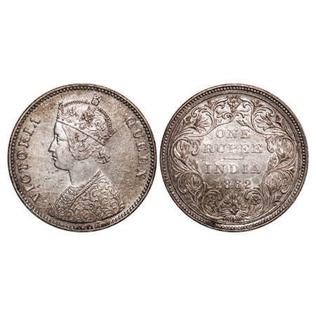 Victoria Queen, Silver, Rupee, 1862, Bombay Mint, A/II/0/6, Complete ‘D’ in India, w/o ini