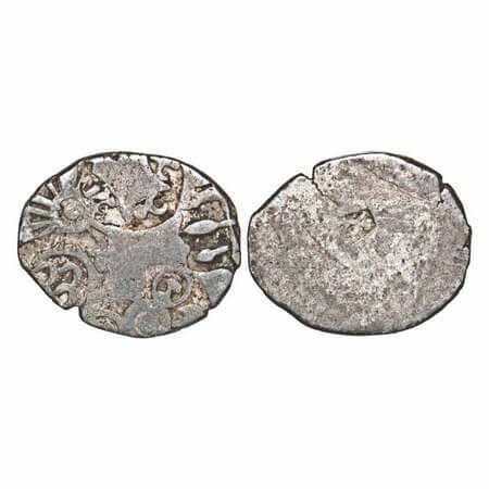 Nanda Empire, Punch Marked, (c. 4 Cen BC), Silver Karshapana, 3.37g, 15.64x18.83mm, Obv: P