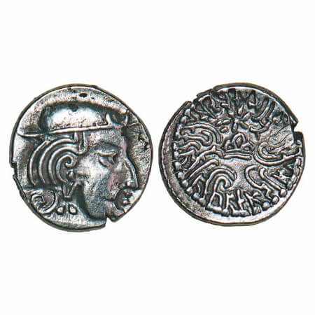 Western Kshatraps (Kardamaka family), Gujarat, Damasena (222-238 AD), Bombay fabric, Silve