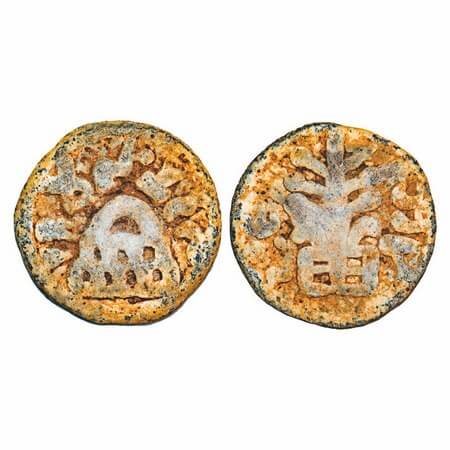 Anandas of Banavasi, Mulananda, (3 Cen AD), Lead heavy unit, 16.27g, 27.29X27.72mm, Obv: E