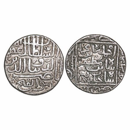 Gujarat Sultanate, Silver Pedigree Tanka, 11.13g, Nasir-ud-din Ahmed Shah I (AH 813-846 / 