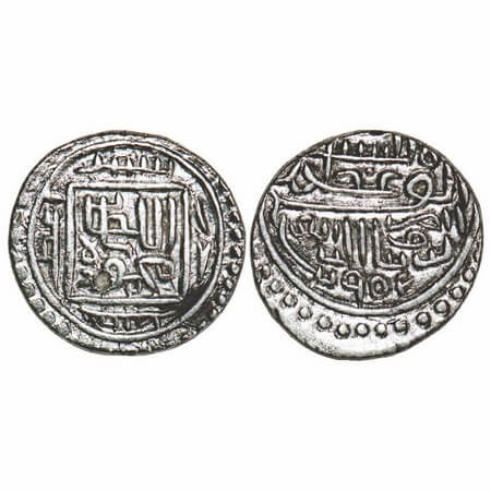 Gujarat Sultanate, Silver Quarter Tanka, 5.54g (48 rati standard), Nasir-Al-Din Mahmud Sha