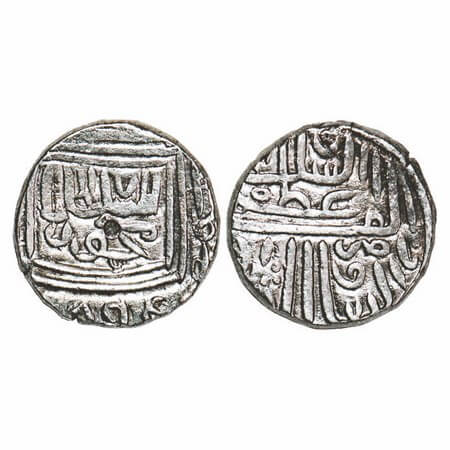 Gujarat Sultanate, Silver Half Tanka, 5.60g (48 rati standard) , Nasir-Al-Din Mahmud Shah 