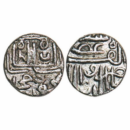 Gujarat Sultanate, Silver Quarter Tanka, 2.51g (20 rati standard), Nasir-Al-Din Mahmud Sha