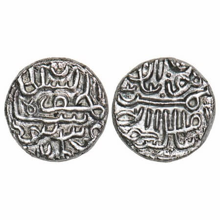 Gujarat Sultanate, Silver Half Tanka, 3.48g, Shams al-Din Muzaffar II (AH 717 - 932 / 1511