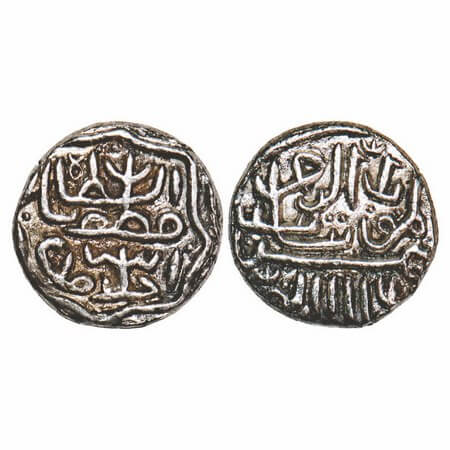 Gujarat Sultanate, Silver Half Tanka, 3.22g (32 rati standard), Shams al-Din Muzaffar II (