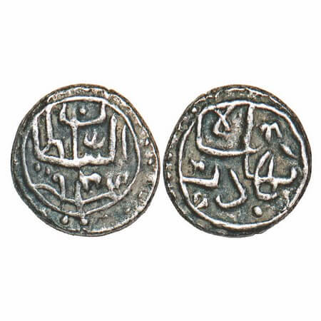 Gujarat Sultanate, Silver One-Sixth Tanka, 1.11g, Qutb Al-Din Bahadur Shah (AH 932 - 943 /