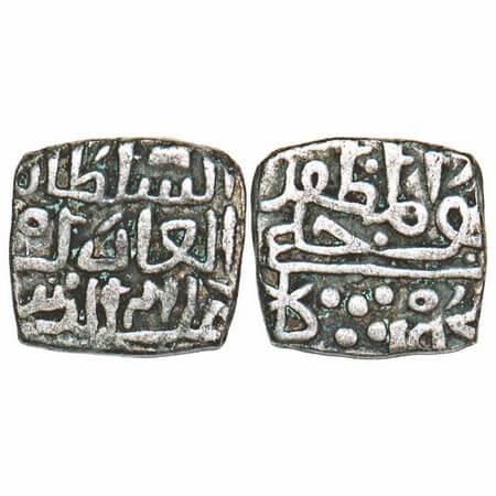 Malwa Sultanate, Billon 1/4 Tanka (96 Rati standard), 2.49g, Ala Al Din Mahmud Shah I (AH 