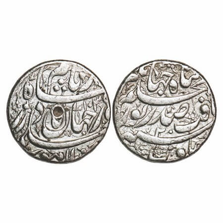 Jahangir with Nur Jahan Begum, Silver Rupee, 11.32g, Lahore Mint, AH 1035/20 Ry, Yaft Coup