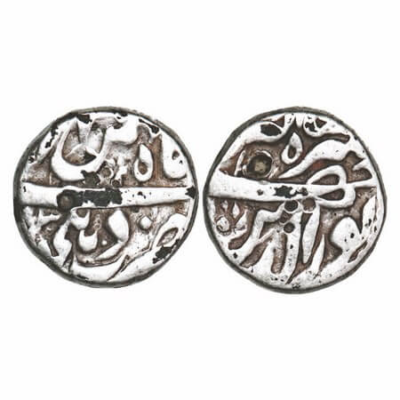 Jahangir, Silver Rupee, 11.10g, Dehli Mint, Ilahi Type, Month 'Bahman', Year 3. KM 145.6. 