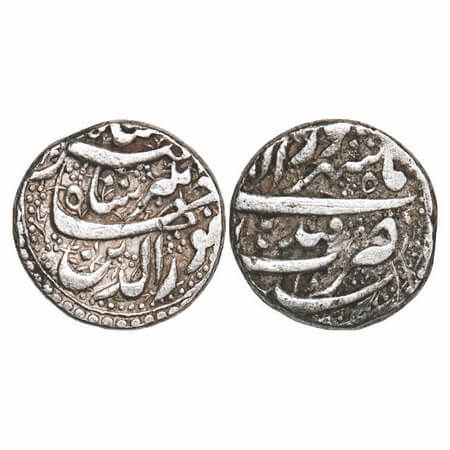 Jahangir, Silver Rupee, 11.27g, Qandahar Mint, 10 RY, Month 'Shahrewar'. KM 145.13. Very F