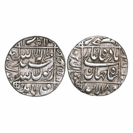 Shah Jahan I, Silver Rupee, 11.41g, Lahore Mint, AH 1055/18 RY, name of four caliphs and k