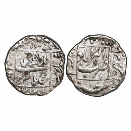 Aurangzeb, Silver Rupee, 11.42g, Akbarabad Mint, 14 RY, Square area type, complete mint na