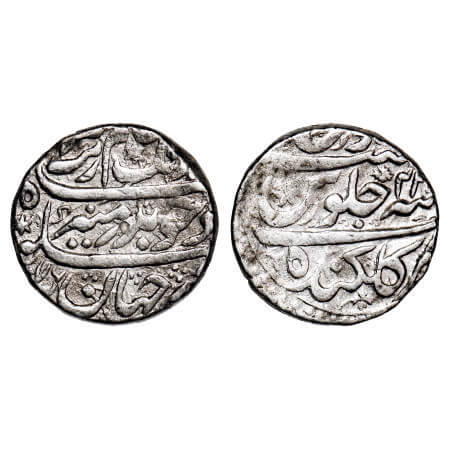 Aurangzeb, Silver Rupee, 11.45g, Golkunda Mint, AH 1076/42 RY (mismatch date and RY). KM 3