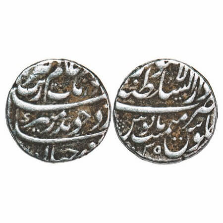 Aurangzeb, Silver Rupee, 11.45g, Dar us Sultanate Lahore Mint, AH 1033/35 RY, complete min