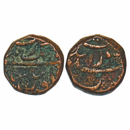 Aurangzeb, Copper Dam, 21.03g, Surat Mint, RY Ahd. About Very Fine, Scarce .