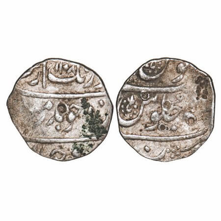 Aurangzeb, Silver ½ Rupee, 5.62g, Surat Mint, AH 1108/(39) RY. KM 294.6. About Very Fine, 