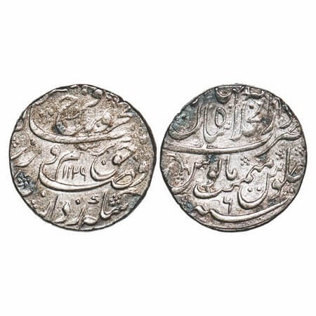Farrukhsiyar, Silver Rupee, 11.40g, Dar ul Khilafat Shahjahanabad Mint, AH 1129/6 RY, mint
