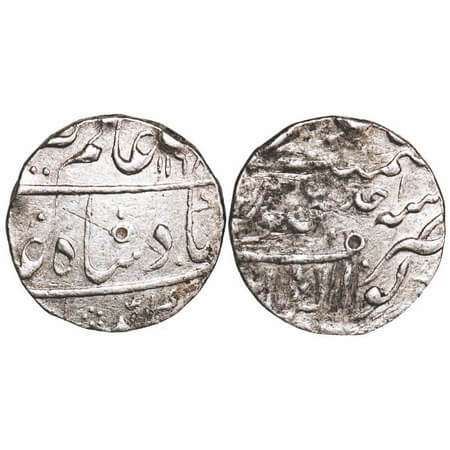 Alamgir II, Silver Rupee, 11.15g, Gwalior Mint, AH 1168/Ahad (1) RY. KM 460.28. Very Fine,