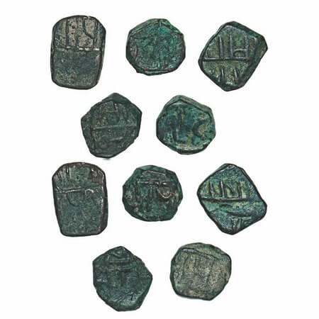 Maratha Confederacy, Copper Paisa (5 Coins), INO Gopal Rao, tentatively attributed to the 