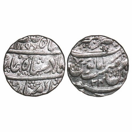 Maratha Confederacy, Silver Rupee, 10.83g, Dar ul Khair Ajmer Mint, INO Shah Alam II, AH 1