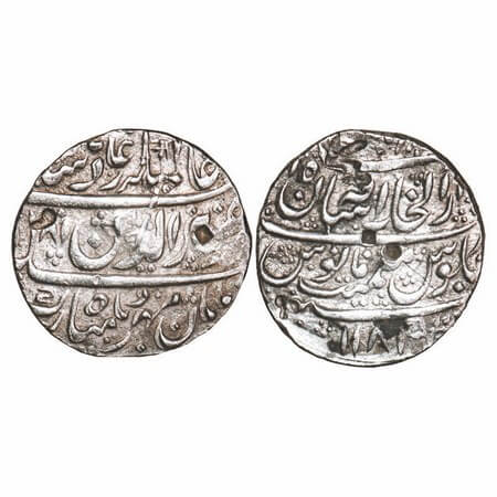 Maratha Confederacy, Silver Rupee, 11.31g, Dar ul Khilafat Shahjahanabad (Athni) Mint, AH 