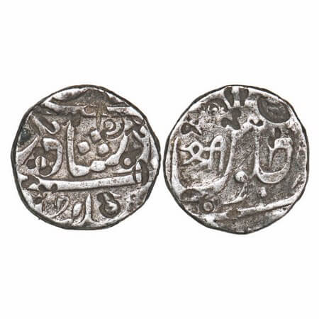 Maratha Confederacy, Silver Rupee, 11.19g, (Chakan Mominabad) Mint, with 'Shri' on reverse