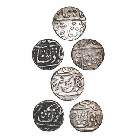 Maratha Confederacy, Silver Rupee (3 Coins), Ja'ffarabad urf Chandor Mint, INO Shah Alam I