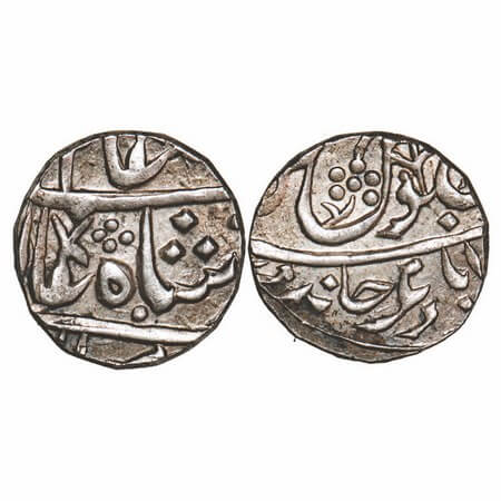 Maratha Confederacy, Silver Rupee, 11.13g, Chandor, Jaffarabad urf Chandvad Mint, INO Shah