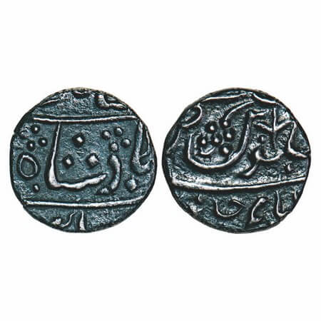 Maratha Confederacy, Silver Rupee, 10.56g, Chandor, Jaffarabad urf Chandvad Mint, INO Shah