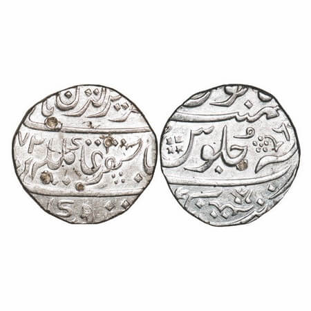 Maratha Confederacy, Silver Rupee, 11.28g, Balwantnagar (Jhansi) Mint, AH (11)72/6 RY, INO