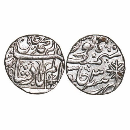 Maratha Confederacy, Silver Rupee, 11.27g, (Kora) Mint, INO Shah Alam II, 3 RY, with Tride
