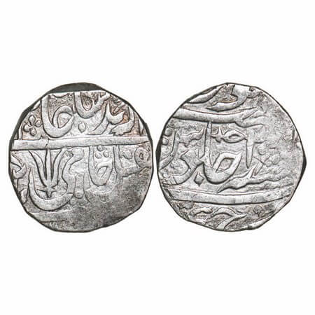 Maratha Confederacy, Silver Rupee, 11.01g, Kunch Hijri Mint, 20 RY, INO Shah Alam II. M&W 