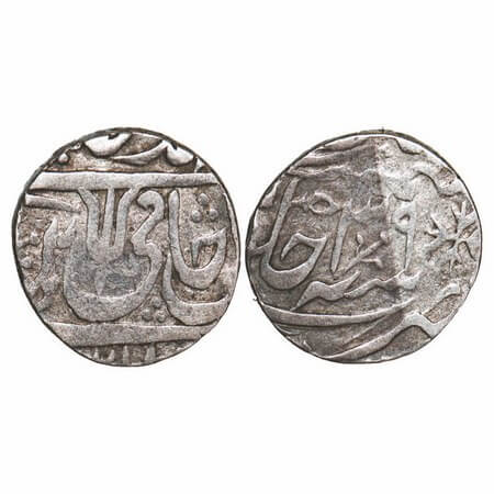 Maratha Confederacy, Silver Rupee, 10.97g, Kunch Hijri Mint, AH 121(1)/39 RY, INO Shah Ala