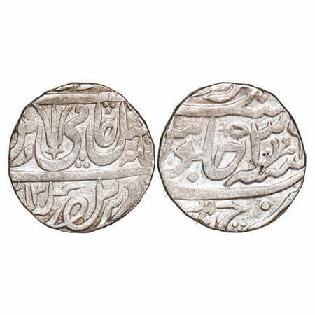 Maratha Confederacy, Silver Rupee, 11.02g, Kunch Hijri Mint, AH (1)213/39 RY, INO Shah Ala