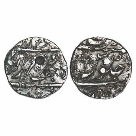 Maratha Confederacy, Silver ½ Rupee, 5.39g, (Mulher) Aurangnagar Mint, INO Alamgir II, see