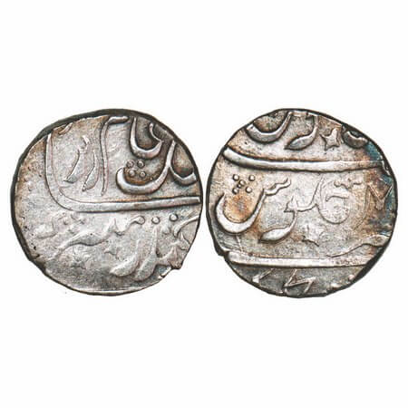 Maratha Confederacy, Silver Rupee, 11.51g, Nipani, 4 RY, INO Aurangzeb, star symbol as min