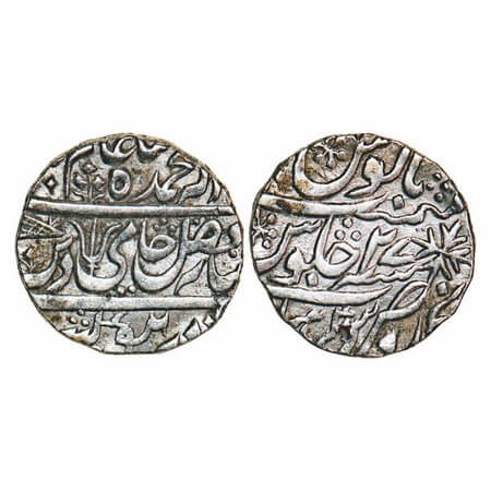 Maratha Confederacy, Silver Rupee, 10.98g, Sagar, Ravish Nagar Sagar Mint, INO Shah Alam I