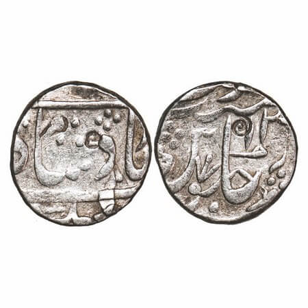 Maratha Confederacy, Silver Rupee, 11.11g, Vaphgaon Mint, INO Shah Alam II, (1)3 RY, due t