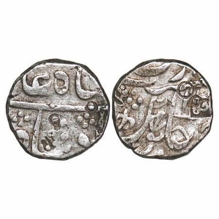 Maratha Confederacy, Silver Rupee, 11.17g, Vaphgaon Mint, INO Shah Alam II, 1(3) RY, due t