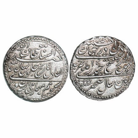 Mysore, Silver Rupee, 11.30g, Tipu Sultan, Patan Mint, AM 1220/10 (retro) RY. KM 126/Hende