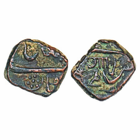 Baroda, Copper Paisa, 11.02, Anand Rao (AH 1215-1235 / 1800-1819 AD), Baroda Mint, 'Aa' Ab