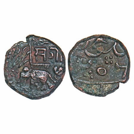 Baroda, Sayaji Rao II, 8.04g. Copper Paisa, Sayaji Rao II (AH 1235-1264/1819-1847 AD), Amr
