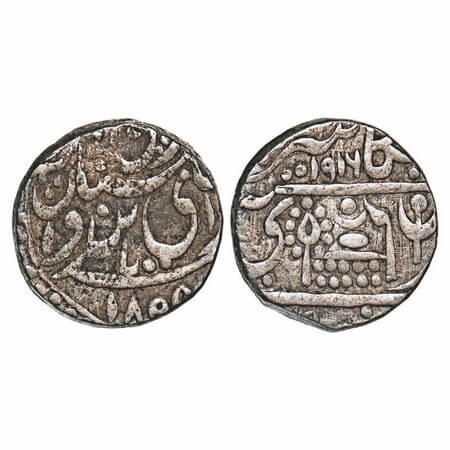 Bikanir, Silver Rupee, 11.42g, Dungar Singh (AH 289-1305/19872-1887 AD), INO Queen Victori