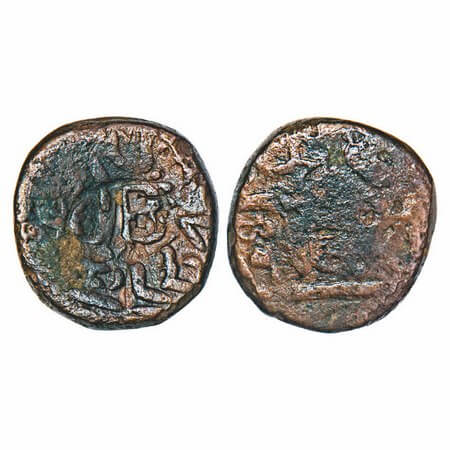 Cambay- Gulf of Khambhat region - Copper Kachcha Paisa, 8.03g, countermarked 'GB' on a coi