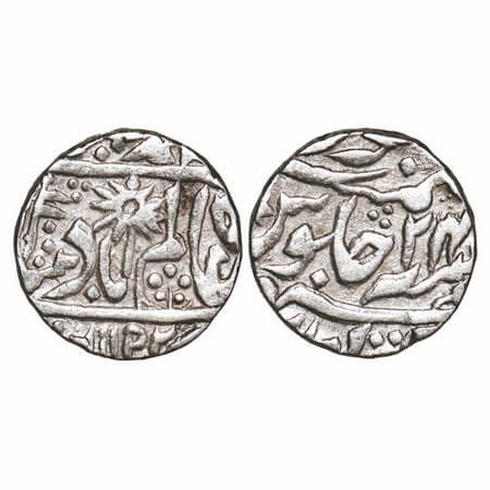 Chhatarpur, Silver Rupee, 11.02g, Chhatarpur Mint, AH 1192/24 RY (retrograde AH date on bo