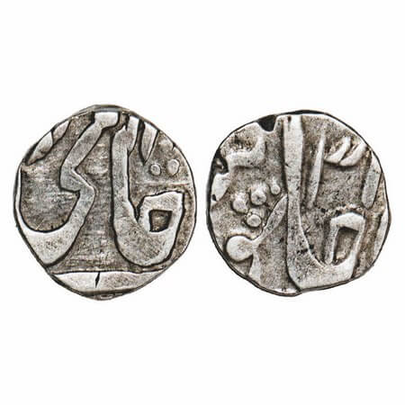 Gwalior, Silver 1/8 Rupee, 1.41g, Daulat Rao Sindhia (AH 1209-1243 / 1794-1827 AD), Gwalio