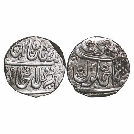 Gwalior, Silver Rupee, 10.95g, Jean Baptiste Filose, (Shadhora or Sabalgarh) Mint, RY 3x, 